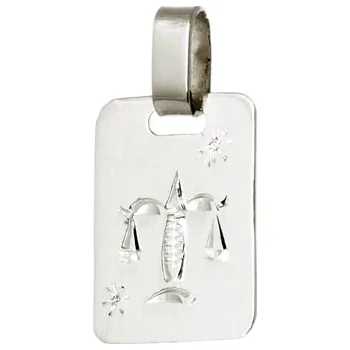 Přívěsek Přívěšek znamení Váhy z bílého zlata ZZ0805VAHMBF + dárek zdarma