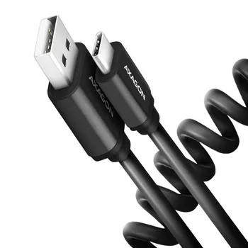 Datový kabel Axagon Twister BUCM-AM10TB UB C 0,6 m černý
