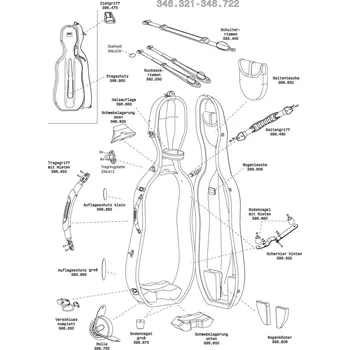 Housle GEWA Made in Germany Pouzdro pro čelo Idea Evolution Rolly - vysoký leskKolečko 885