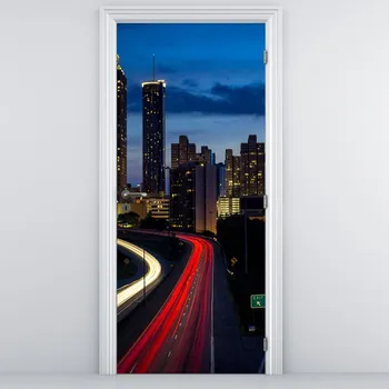 Fototapeta LuxusniObrazy.cz Fototapeta na dveře - Noční město