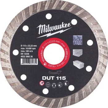 Řezný kotouč Diamantový kotouč turbo Milwaukee DUT 115 (4932399526)