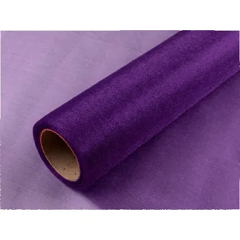 Organza střední lesk, šíře 36 cm, barva tmavě fialová, metráž - SLEVA 15%