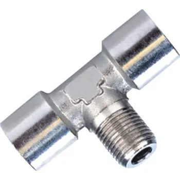 Fitinka A024-38 T-kus s s vnitřními trubkovými závity a spodním vnějším kuželovým závitem 3/8"