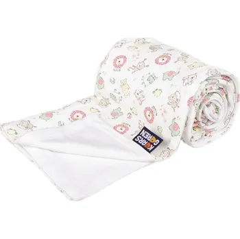 Dětská deka Kaarsgaren Oboustranná bambusová deka zvířátka růžová