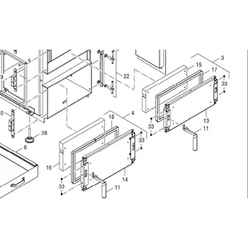 Kotel Dakon Dvířka prostřední sestava DAKON DOR 5N 15 A 8738107142