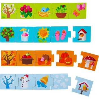 Desková hra Puzzle výukové - Roční období, 20ks (Haba)