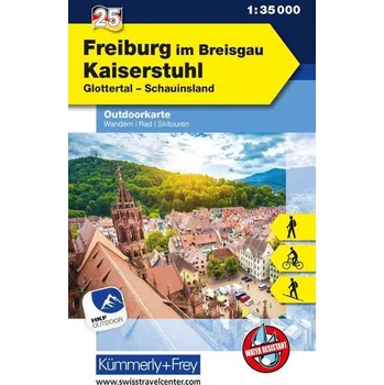 KuF Deutschland Outdoorkarte 25 Freiburg im Breisgau - Kaiserstuhl 1 : 35.000 [DE-EN] (2021, Karta, Kümmerly und Frey)