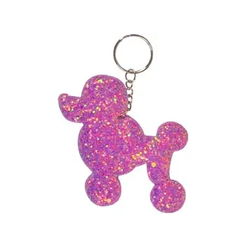 Přívěsek, klíčenka Třpytivý pejsek fialový (Klíčenka Pudl)