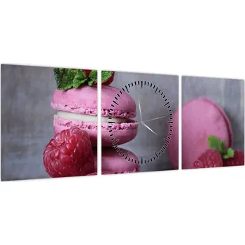 Obraz LuxusniObrazy.cz Obraz makronek (s hodinami)