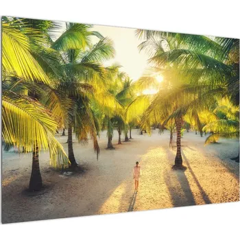 Obraz LuxusniObrazy.cz Obraz - Žena v palmách