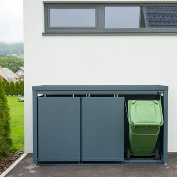 Popelnice Přístřešek na popelnice Blank, různé velikosti - 2 x 240 l