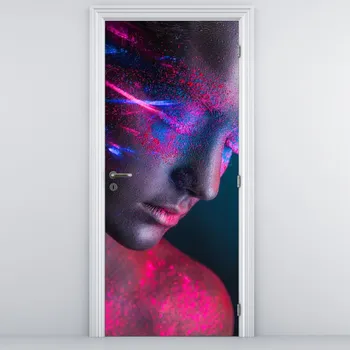 Fototapeta LuxusniObrazy.cz Fototapeta na dveře - Žena ve třpytu