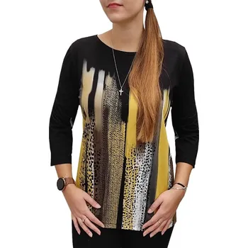 Dámská halenka Halenka Pratto černo-žlutá velikost pratto: 50