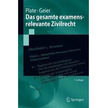 Das gesamte examensrelevante Zivilrecht - Plate, Jürgen [DE] (2021, Měkká, Springer-Verlag GmbH)