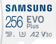 paměťová karta Samsung EVO Plus microSDXC 256 GB + SD adaptér (MB-MC256KA/EU)