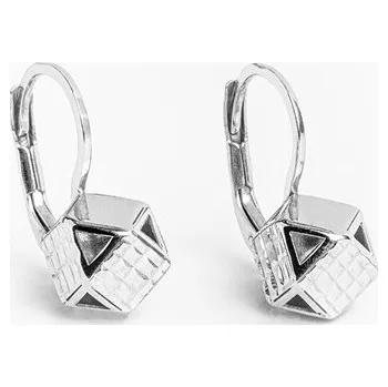 Náušnice Náušnice KOSTKA z bílého zlata 148-2091