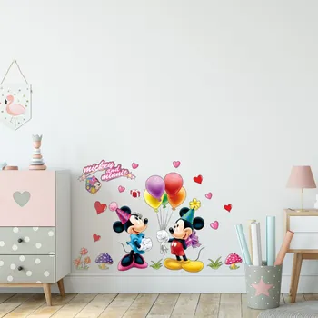 Samolepící dekorace Samolepka na zeď "Mickey & Minnie" 130x80 cm
