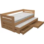 Dřevěná postel Lada 80x200 cm buk