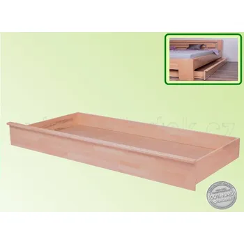 Postel Úložný prostor 1/1 celý 055 BUK Výška předního čela: 25 cm, Hloubka pod: 80 cm, Moření: Bílá transparent