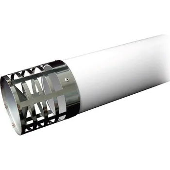 Kouřovod Výdech horizontální DN80, L-1000mm, bílá - Al