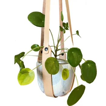 Květináč Závěs na květináč s drukem 65 Barva: koňaková