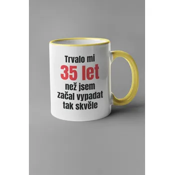 Hrnek Trvalo mi 35 let Barva: Žlutá
