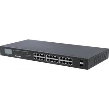 Síťový prvek Intellinet 561242, 24-Port Gigabit Ethernet PoE+ Switch s 2 SFP Ports
