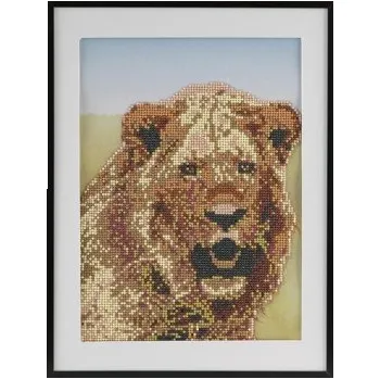 Diamantové malování Diamantový obrázek - LEV 30 x 40 cm