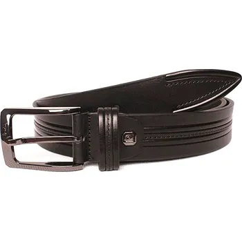 Oblečení a móda Černý pánský kožený opasek Pierre Cardin 8009 délka 120/105 cm