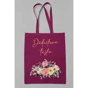 Nákupní taška Bavlněná taška Dědečkova taška Barva: Fuchsiově červená