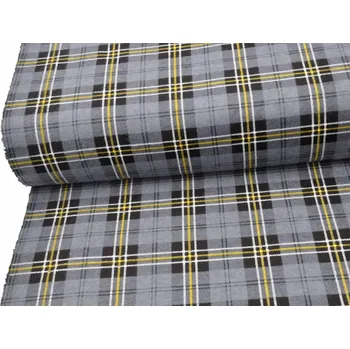 Mirtex Látka FLANEL 165/A1 Kostky středně velké černo-šedé šíře 150cm Ceník: METRÁŽ: od 1 metrů