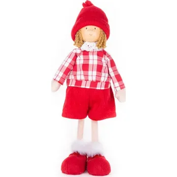 Vánoční dekorace Dekorace Vánoce, Chlapeček v kárované košili, 32 cm