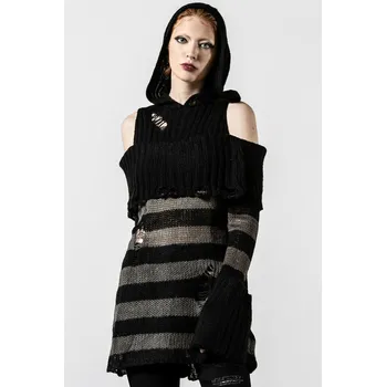 Dámský svetr svetr dámské - Shallow Grave Hooded Knit - KILLSTAR - KSRA004140 - 4XL