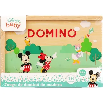 Dřevěná hračka OEM Hračka Disney baby domino Mickey 12331