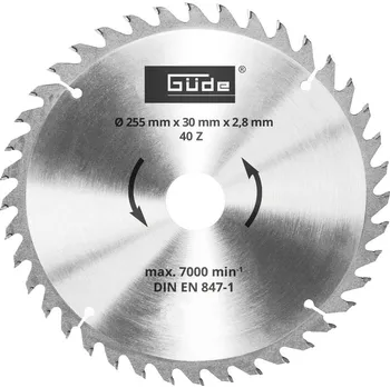 Pilový kotouč GUDE GÜDE Pilový kotouč 255 x 30 x 40z k radiální pile GRK 2534.1 BSL