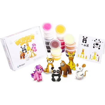 Modelovací hmota Berger Clay Beasts samotvrdnoucí modelovací hmota 18 ks