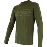 SENSOR MERINO ACTIVE PT TRACK pánské triko dl.rukáv safari