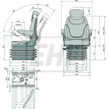 Sedadlo Super komfortní Sedadlo 12V 24000091