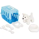 Pilsan Pejsek v modrém přepravním boxu…