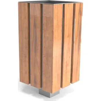 Venkovní odpadkový koš HTI Venkovní odpadkový koš Box Typ ukotvení: klasické (šrouby), Barva konstrukce: šedá komaxit (RAL 7016)