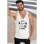 Pánské tílko Domov je tam, kde jsou hory Barva: Bíla, Velikost: S