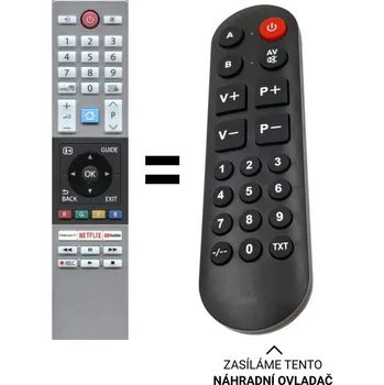 Dálkový ovladač Toshiba 55UL2A63DG náhradní dálkový ovladač pro seniory vzhledu.