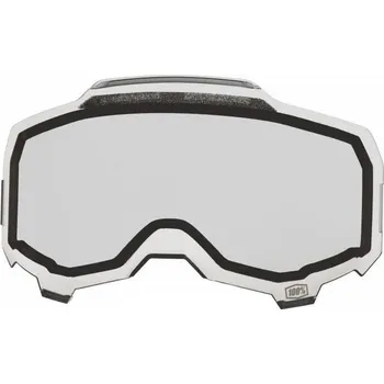 Motocyklové brýle Plexi ARMEGA 100% (kouřové vented DUAL , Anti-fog)
