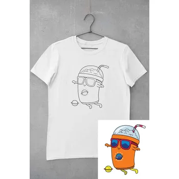 Dívčí tričko Dětské triko vymaluj si Milkshake Velikost: 146