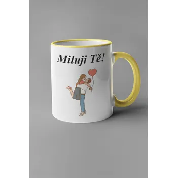 Hrnek Miluji tě Barva: Žlutá
