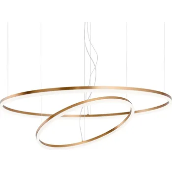 Redo 01-1721-TRIAC Orbit direct, závěsné kruhové svítidlo, 40,5+68W LED 3000K, stmívatelné TRIAC, bronz, prům. 60+100cm