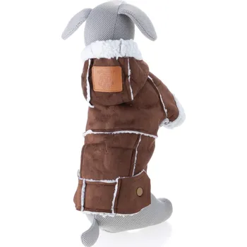 Obleček pro psa Vsepropejska Blair zimní kabátek pro psa vínová 24 cm