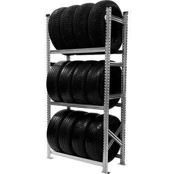 Uskladnění pneumatiky Wexta Regál na pneumatiky bez ráfku, 1972x1050x400 mm, 3 police, základní
