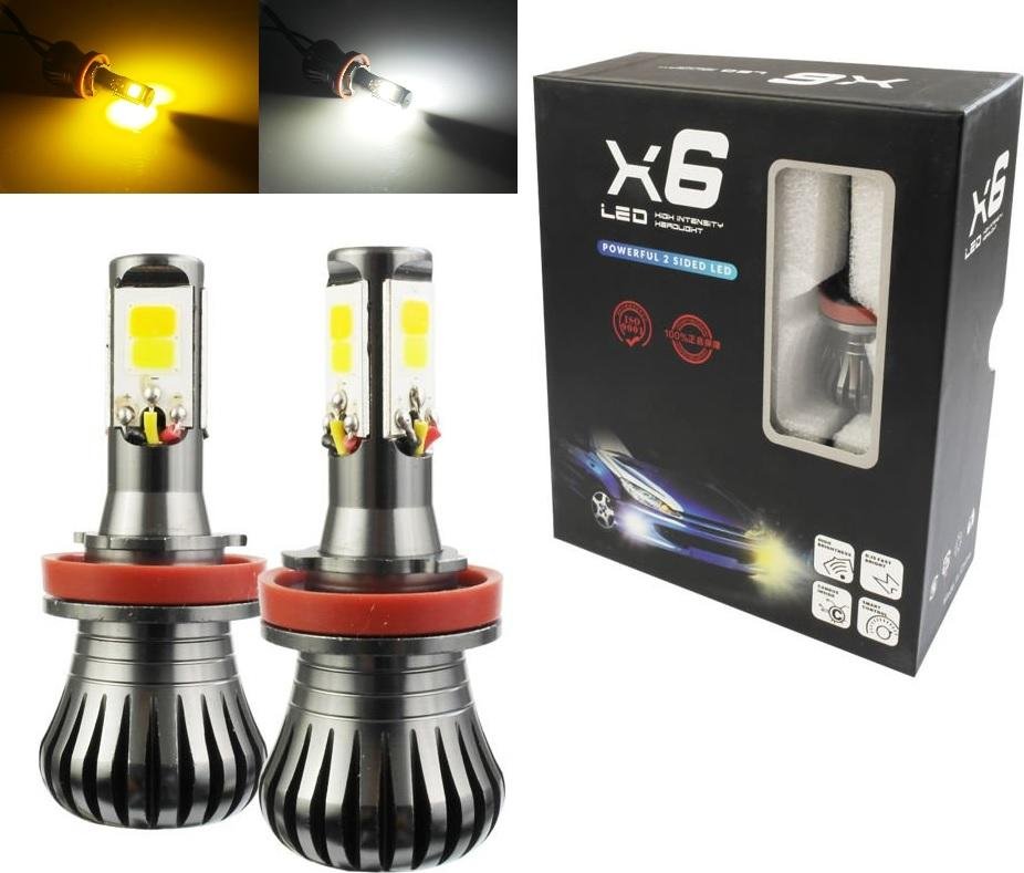 LED21 LED COB Dual Color H9 H11 JDM 12/24V 50W Zbozi.cz