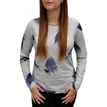 Dámská halenka Halenka Pratto s modrými pírky velikost pratto: 46